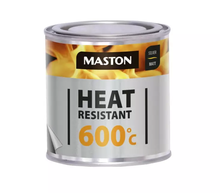 MASTON KUUMANKESTO 600C 250ML HOPEA - Metallimaalit ja kuumakestomaalit - 6412490044572 - 1