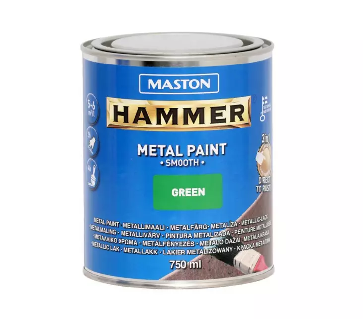 MASTON HAMMER VIHR 750ML - Metallimaalit ja kuumakestomaalit - 6412490012113 - 1