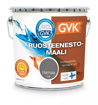 RUOSTEENESTOPOHJAMAALI 0,9 HARMAA - Peltikattomaalit ja tiilikattomaalit - 6419726416004 - 1