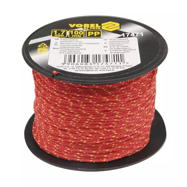 Linjalanka vorel 1,7mm 50m - Muuraus ja laatoitustyökalut - 5906083174704 - 1